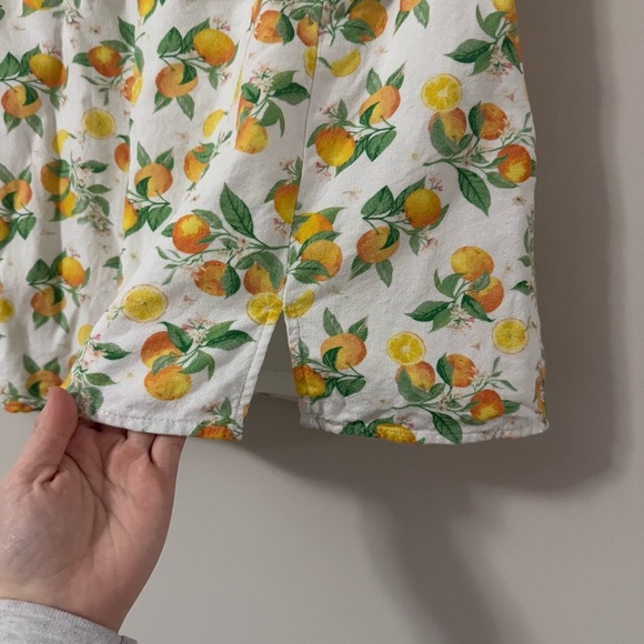 3/$20⚡️ Francesca’s Blue Rain Fruit Orange Mini Skirt with Side Slit - Picture 5 of 15